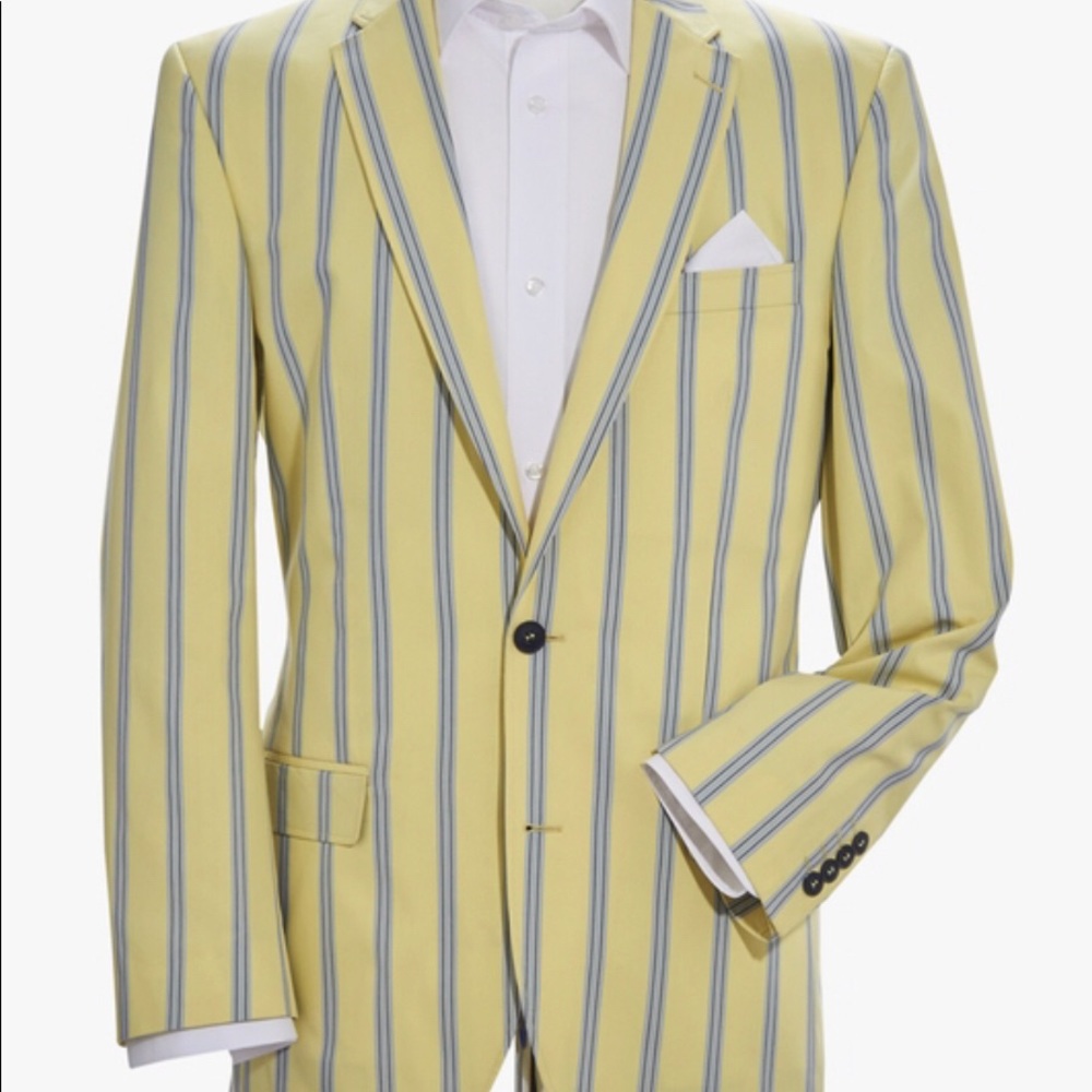 MEN SAMUEL WINDSOR YELLOW BLUE STRIPE SPORT JACKET